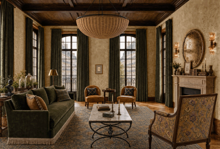A Parisian-inspired living room from The Tuileries Collection